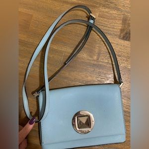 Sky Blue Kate Spade crossbody clutch